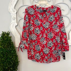 New Directions New Red Blouse Medium